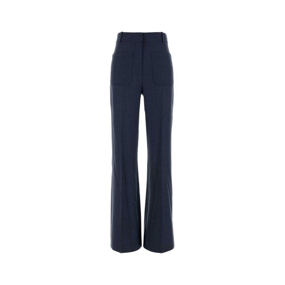 Victoria Beckham Women Blue Twill Alina Pant